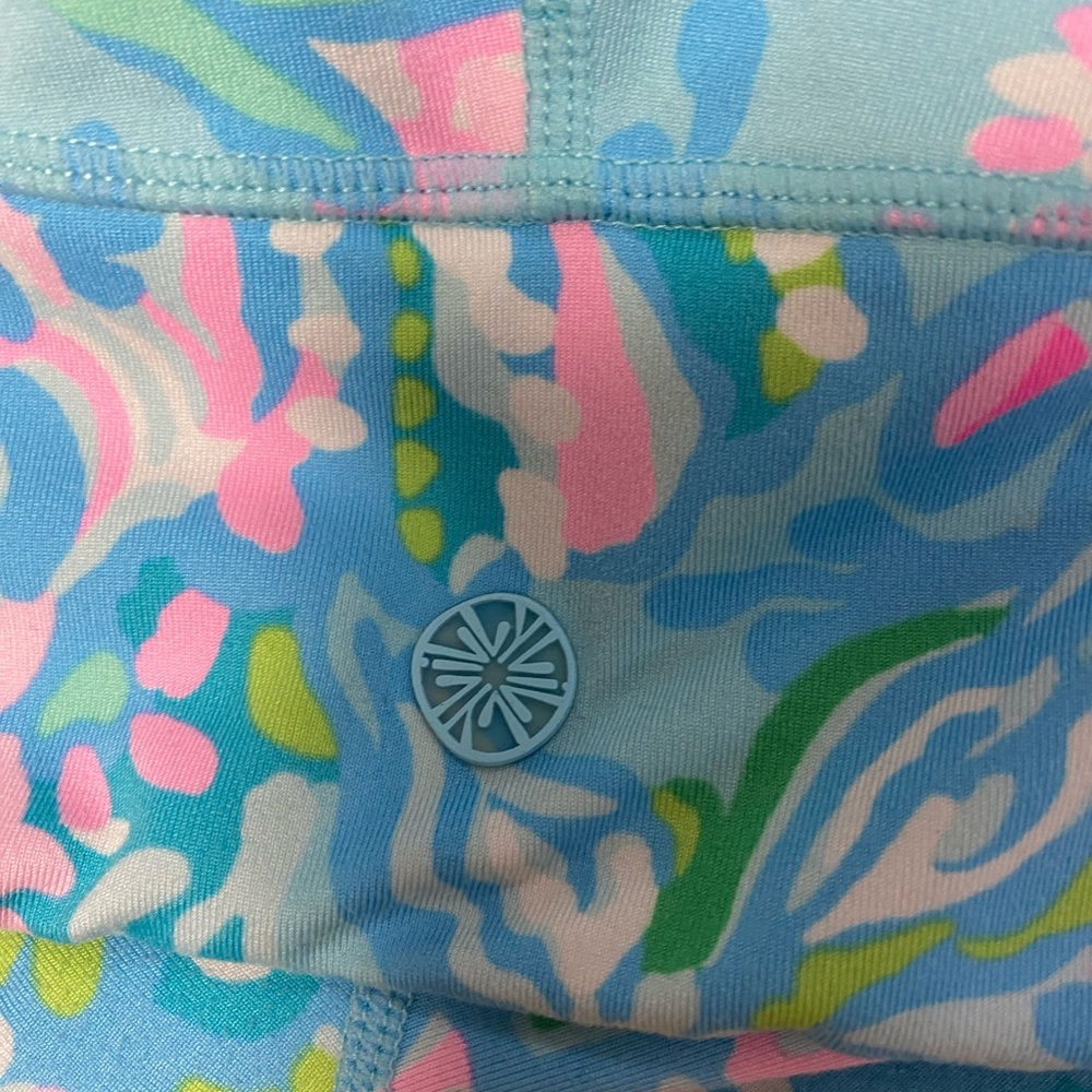 Lilly Pulitzer Seafoam Multicolor Floral Leggings - Picture 5 of 9